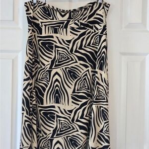 LuLaRoe Black and Cream Azure Skirt 2XL